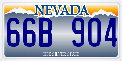 NV license plate 66B904