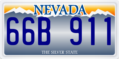 NV license plate 66B911