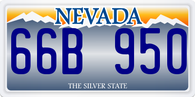 NV license plate 66B950