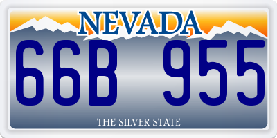 NV license plate 66B955