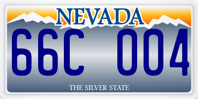 NV license plate 66C004