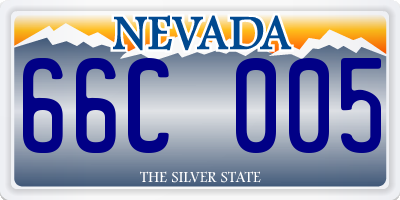 NV license plate 66C005