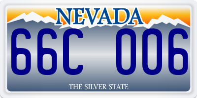 NV license plate 66C006