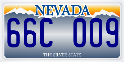 NV license plate 66C009