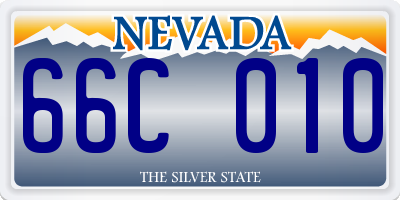 NV license plate 66C010