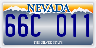 NV license plate 66C011