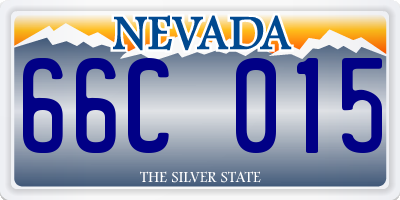 NV license plate 66C015