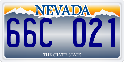 NV license plate 66C021