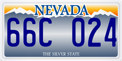 NV license plate 66C024