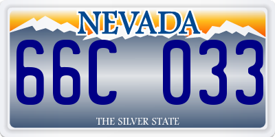 NV license plate 66C033