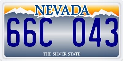 NV license plate 66C043