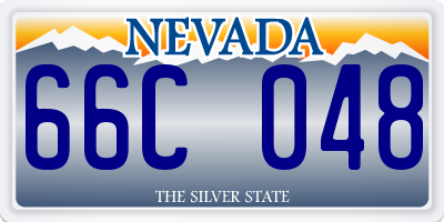 NV license plate 66C048