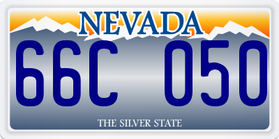 NV license plate 66C050