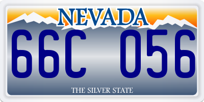 NV license plate 66C056