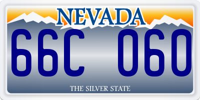 NV license plate 66C060