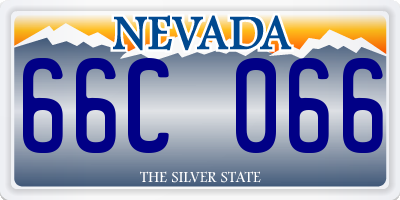 NV license plate 66C066