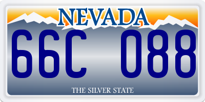 NV license plate 66C088