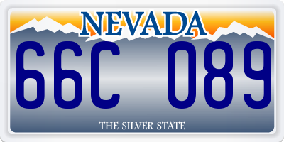NV license plate 66C089
