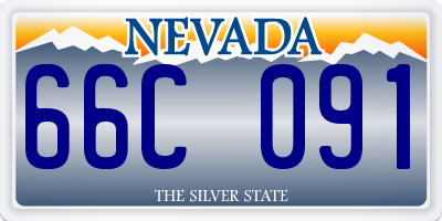 NV license plate 66C091