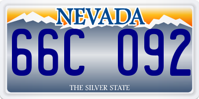 NV license plate 66C092