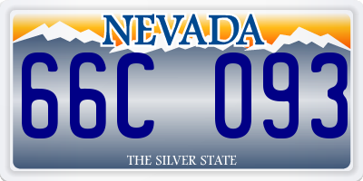 NV license plate 66C093