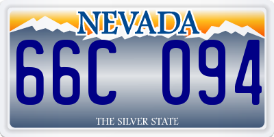 NV license plate 66C094