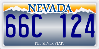 NV license plate 66C124