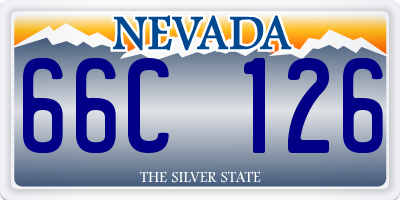 NV license plate 66C126