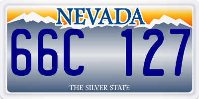 NV license plate 66C127