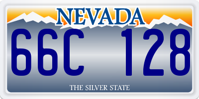 NV license plate 66C128