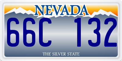 NV license plate 66C132