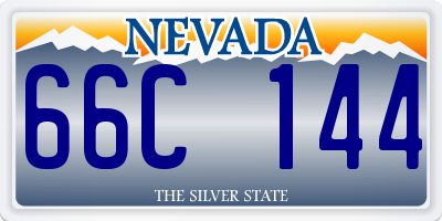 NV license plate 66C144