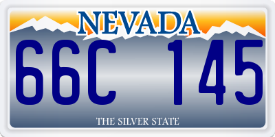 NV license plate 66C145