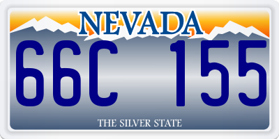 NV license plate 66C155