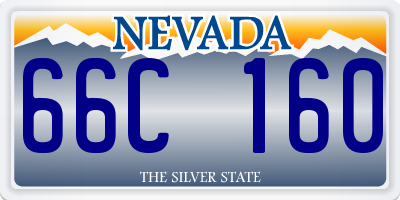 NV license plate 66C160