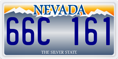 NV license plate 66C161