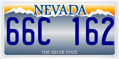 NV license plate 66C162