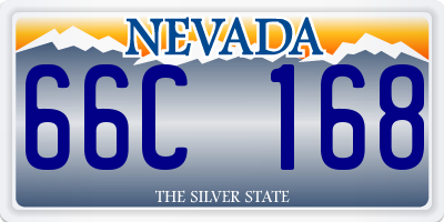 NV license plate 66C168