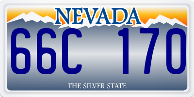 NV license plate 66C170