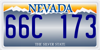 NV license plate 66C173