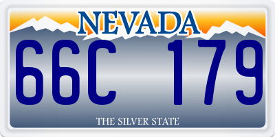 NV license plate 66C179