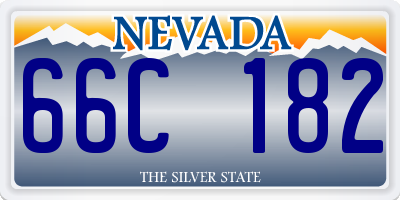 NV license plate 66C182
