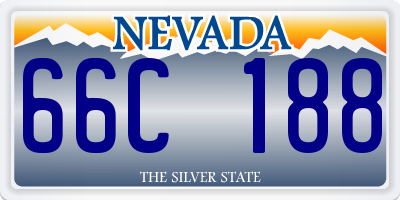 NV license plate 66C188