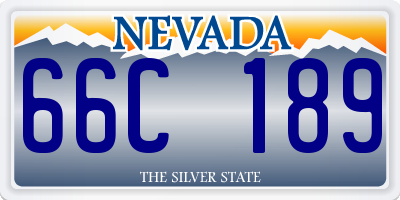 NV license plate 66C189