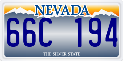 NV license plate 66C194