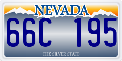 NV license plate 66C195
