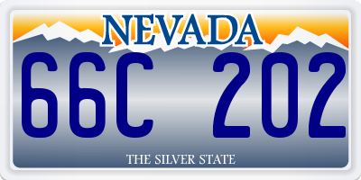 NV license plate 66C202