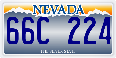 NV license plate 66C224