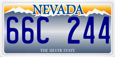 NV license plate 66C244