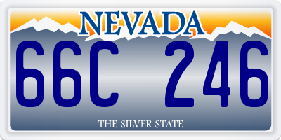 NV license plate 66C246
